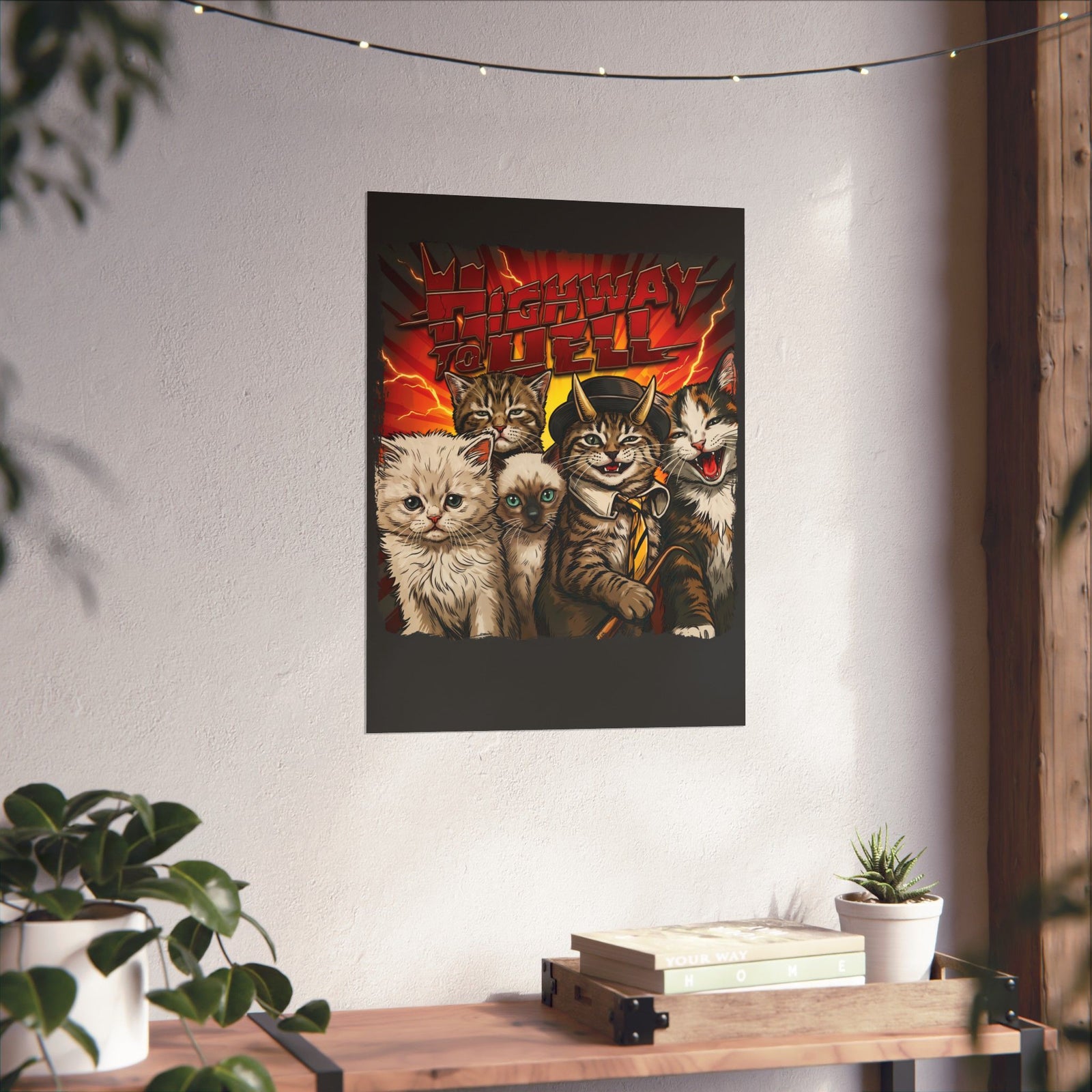 "Highway to Hell" Hard Rock Cats Parody Poster