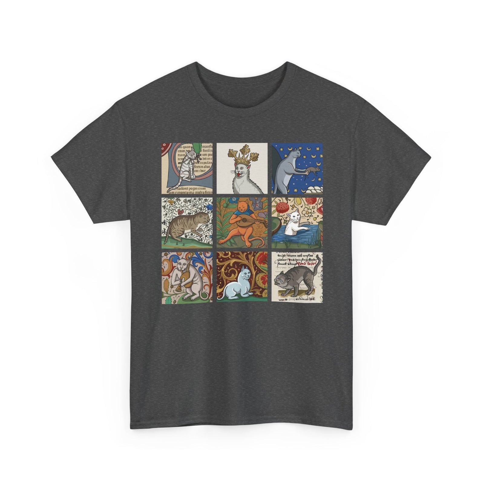 Medieval Cats T-Shirt — Vintage Heraldic Cat Design