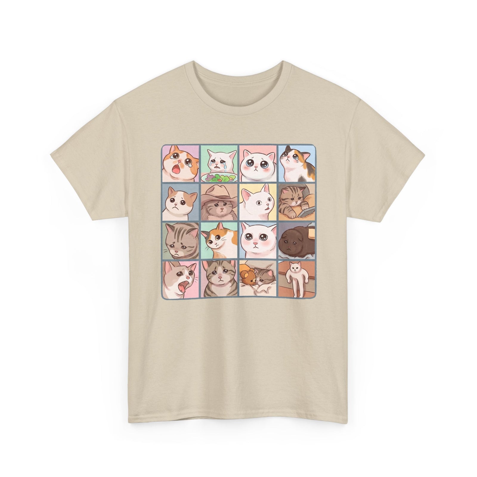 Cat Reactions Tee Funny Cat Memes T-Shirt