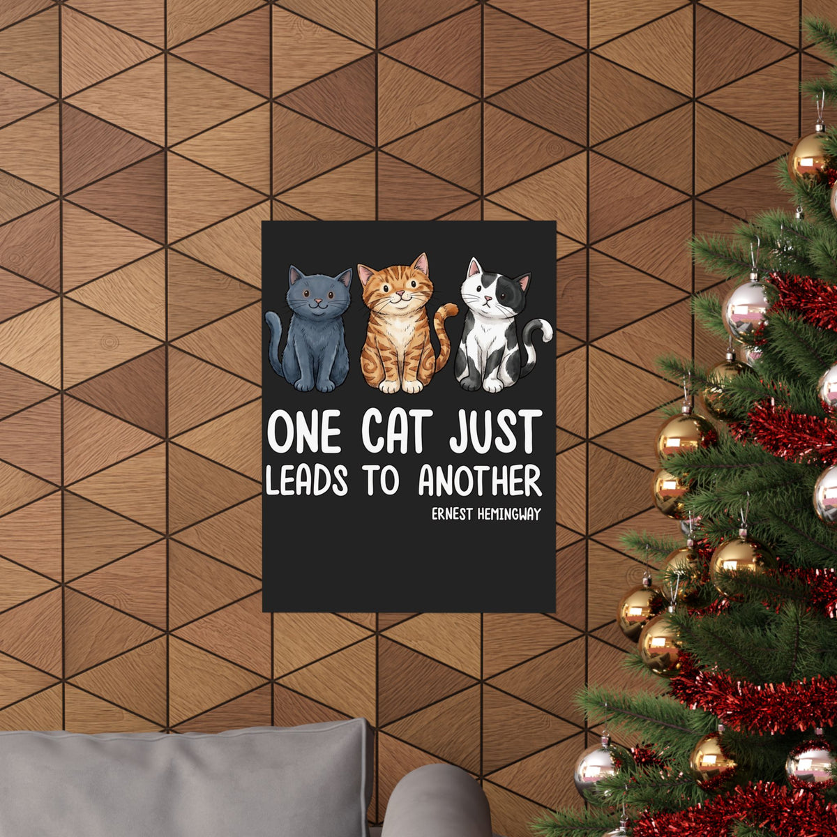 One Cat Just Leads To Another T‑Poster — Funny Cat Lover Poster