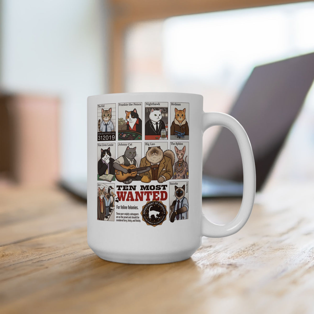 Cats Wanted Ceramic Mug — Funny Cat Lover Mug