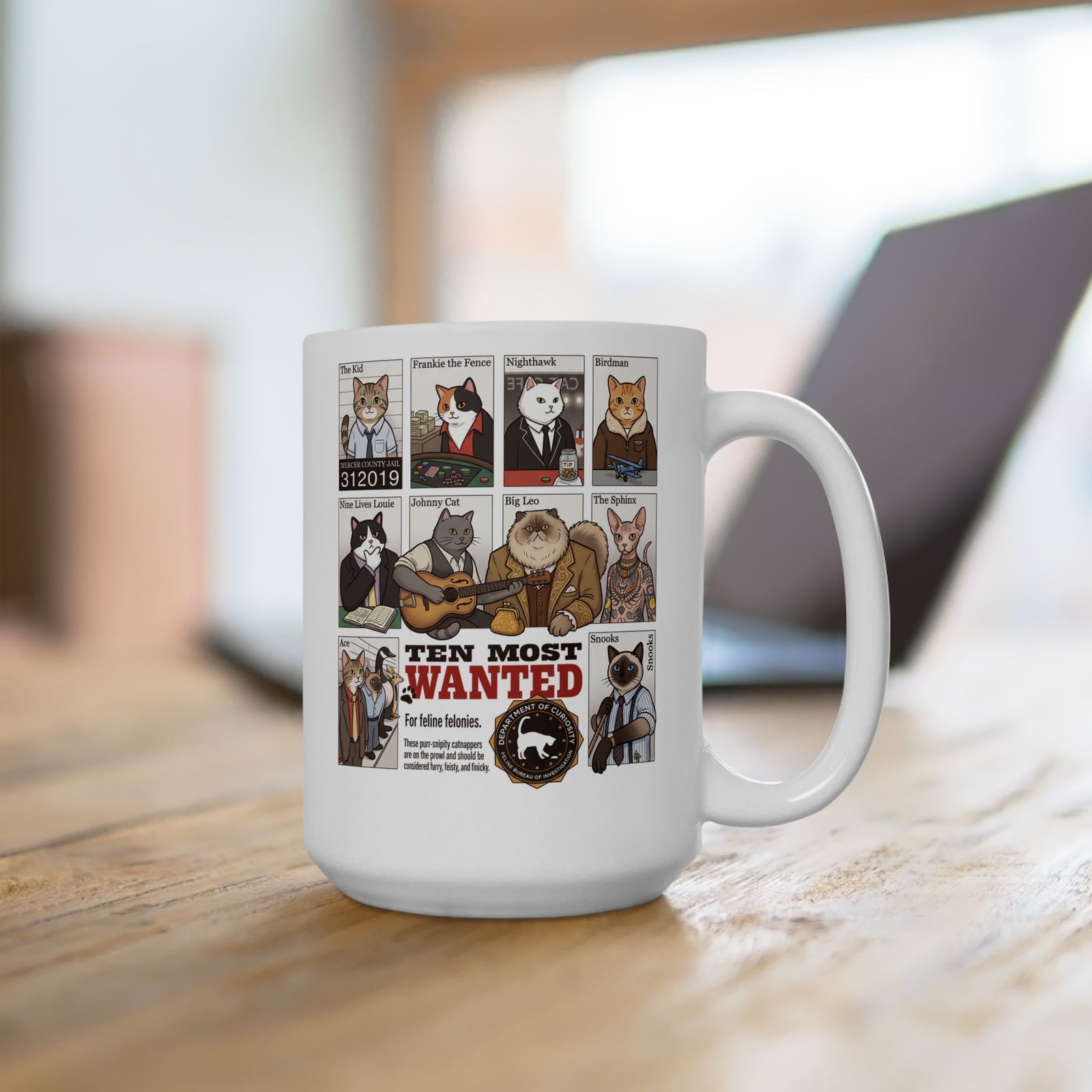 Cats Wanted Ceramic Mug — Funny Cat Lover Mug