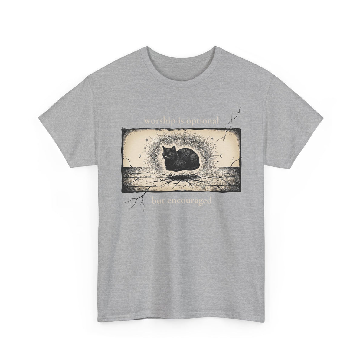 Worship Is Optional But Encouraged Cat T-Shirt