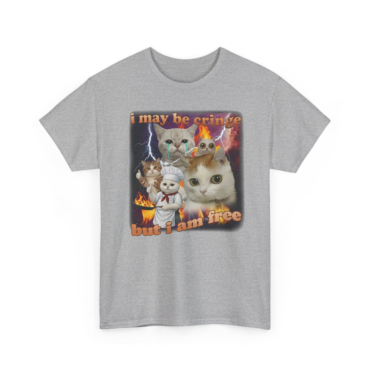 "I May Be Cringe But I Am Free" T-Shirt — Funny Self-Expression Tee
