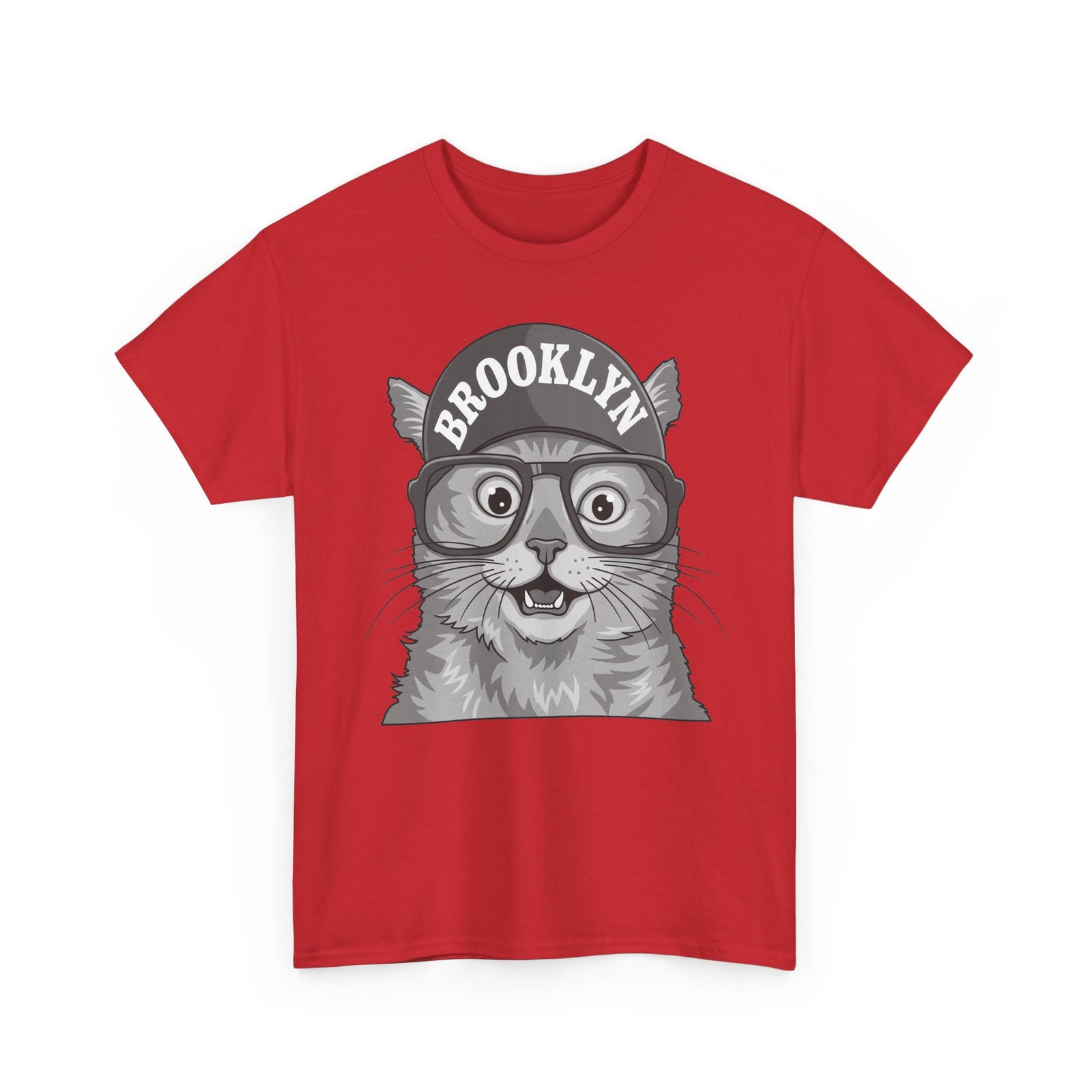 Brooklyn Cat Graphic Tee — Vintage Hipster Cat T-Shirt