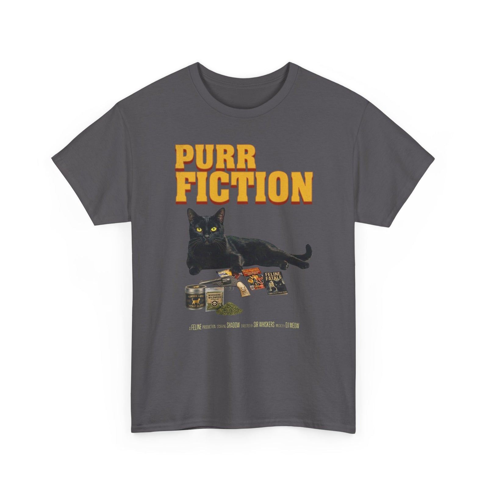 Purr Fiction Cat Parody T-Shirt