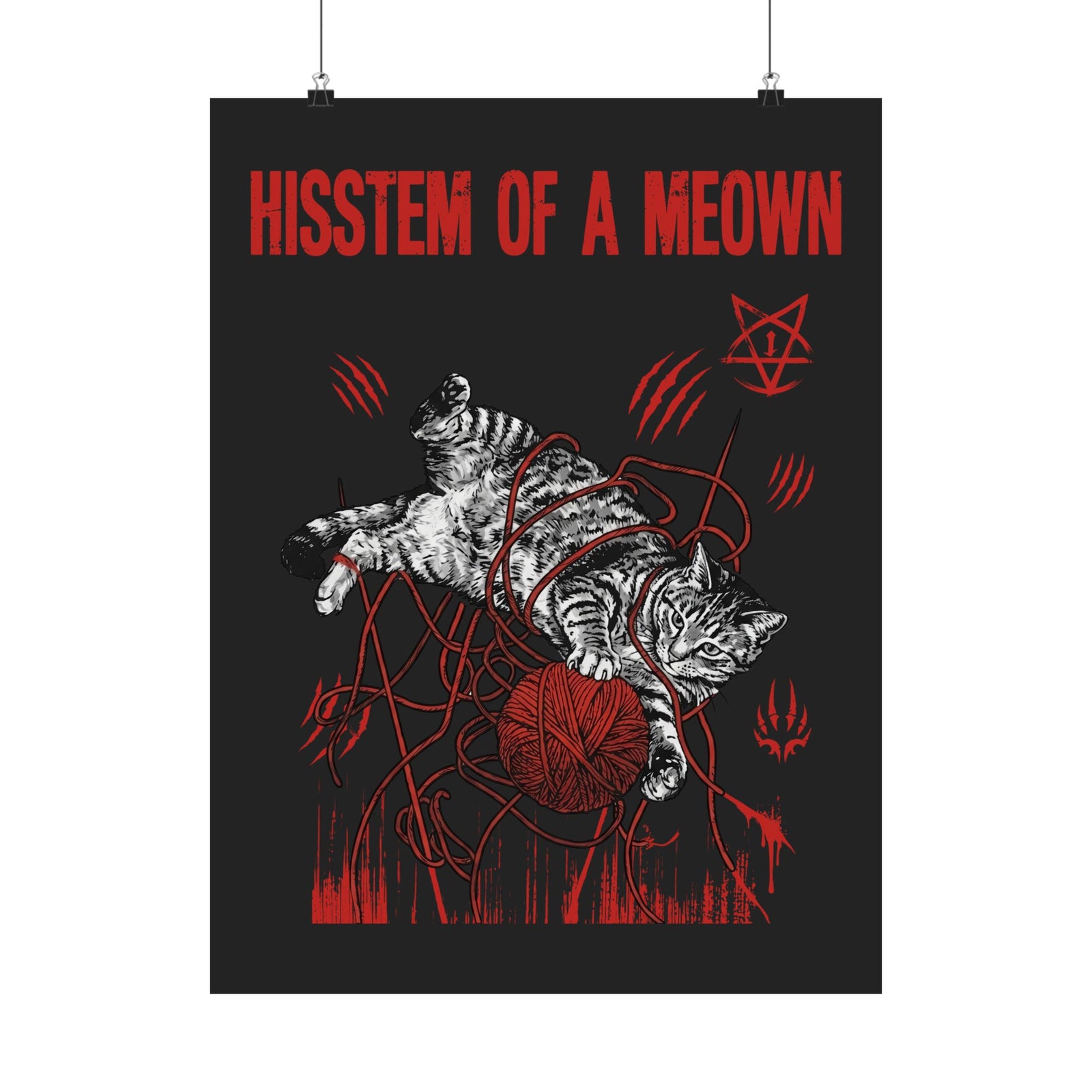 Hissten Of A Meown Poster — Funny Cat Pun Poster
