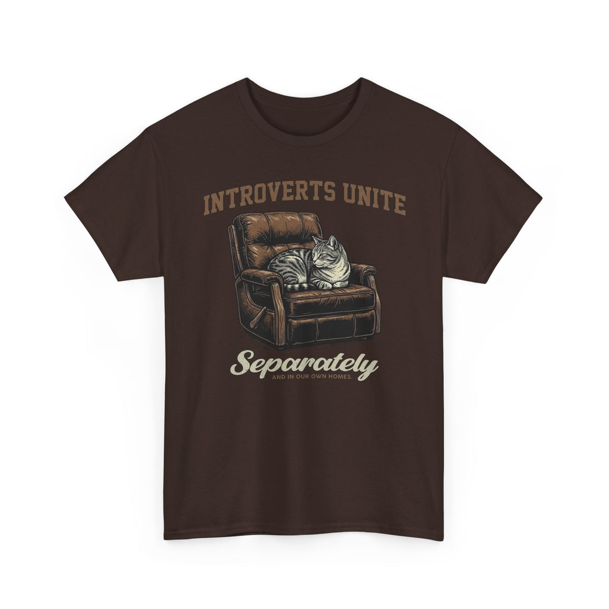 Introverts Unite Cat T-Shirt — Funny Cat Graphic Tee for Introverts
