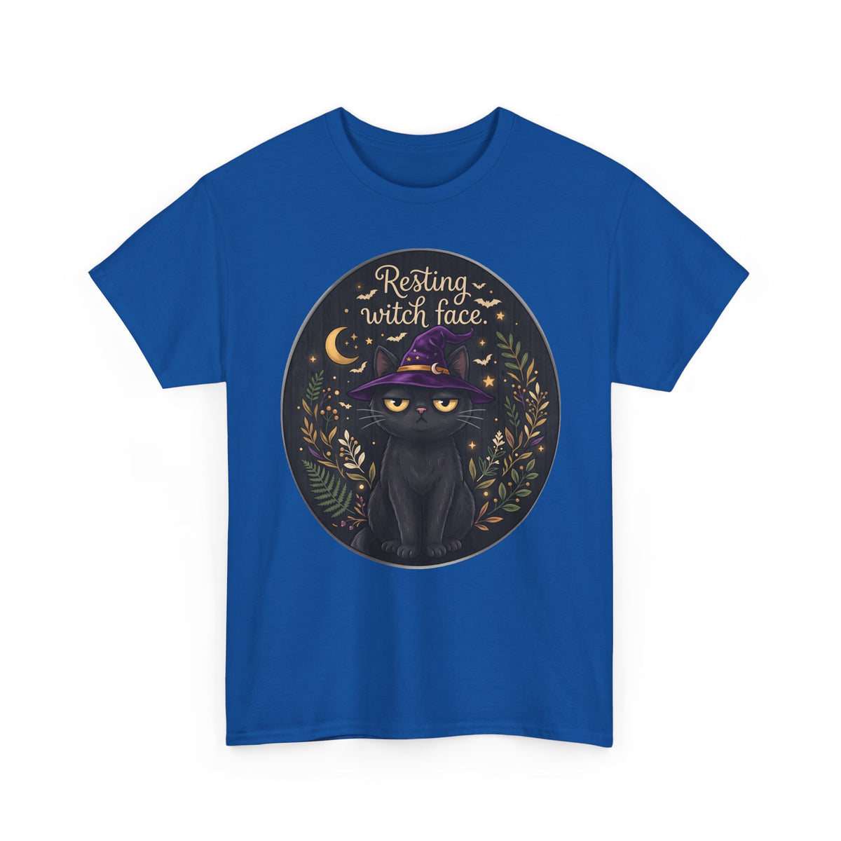 Resting Witch Face Black Cat Shirt — Sarcastic Halloween Witch Hat T-Shirt