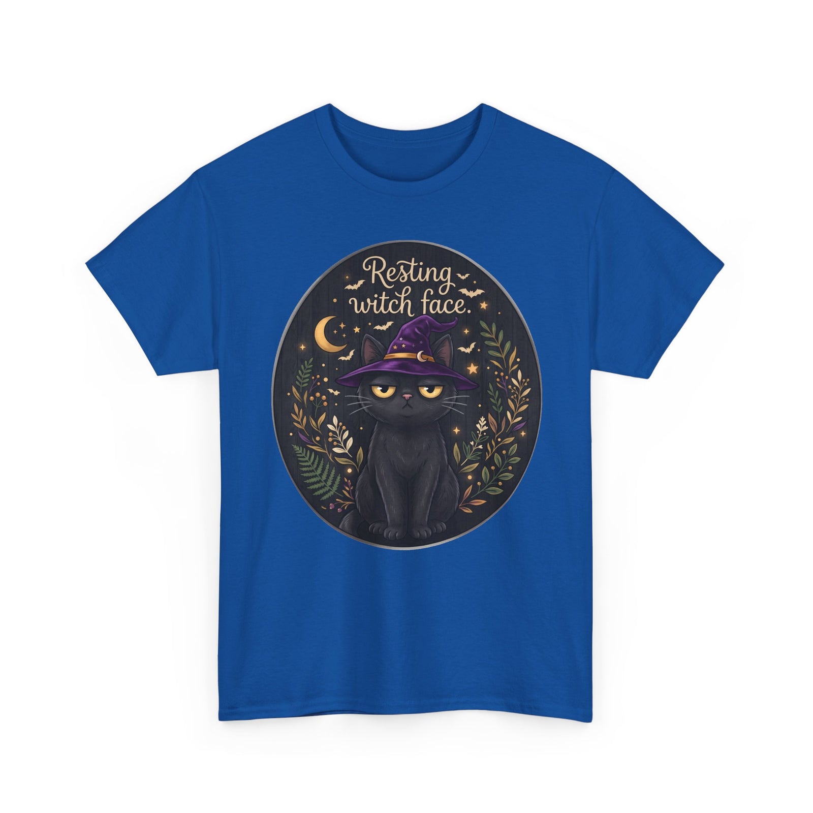 Resting Witch Face Black Cat Shirt — Sarcastic Halloween Witch Hat T-Shirt