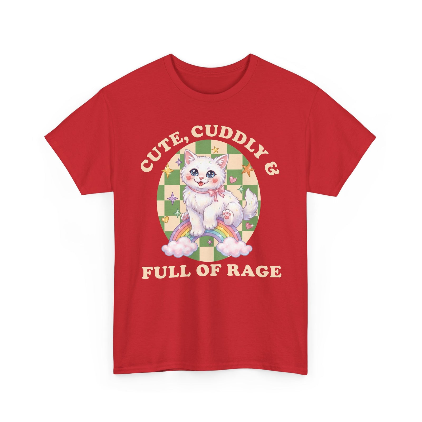 Cute Cuddly & Full of Rage T-Shirt — Funny Kawaii Kitten Graphic Tee