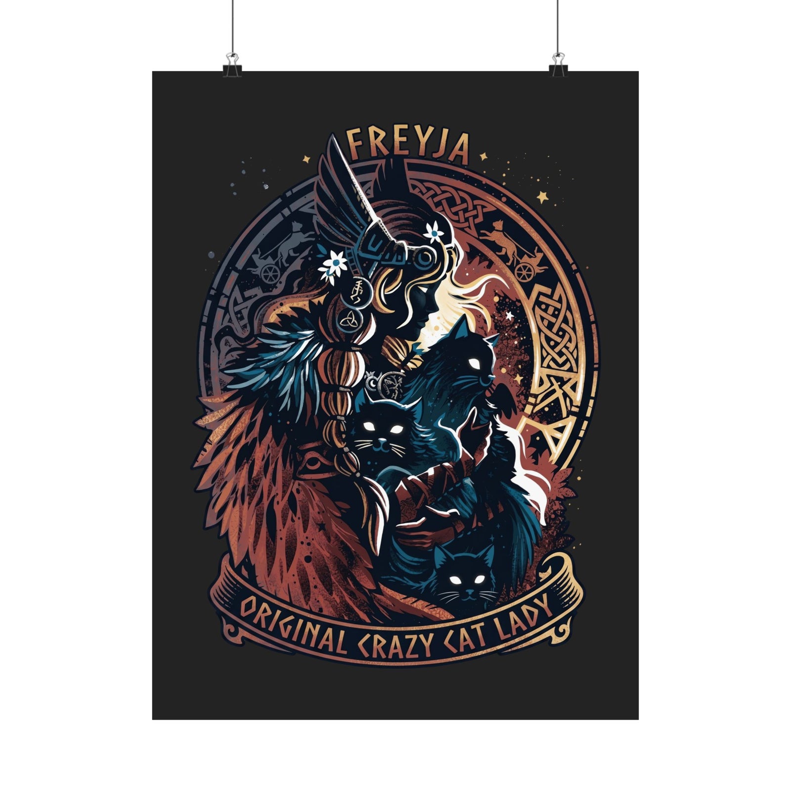 Crazy Cat Lady Poster — Freyja Original Cat Lover Poster