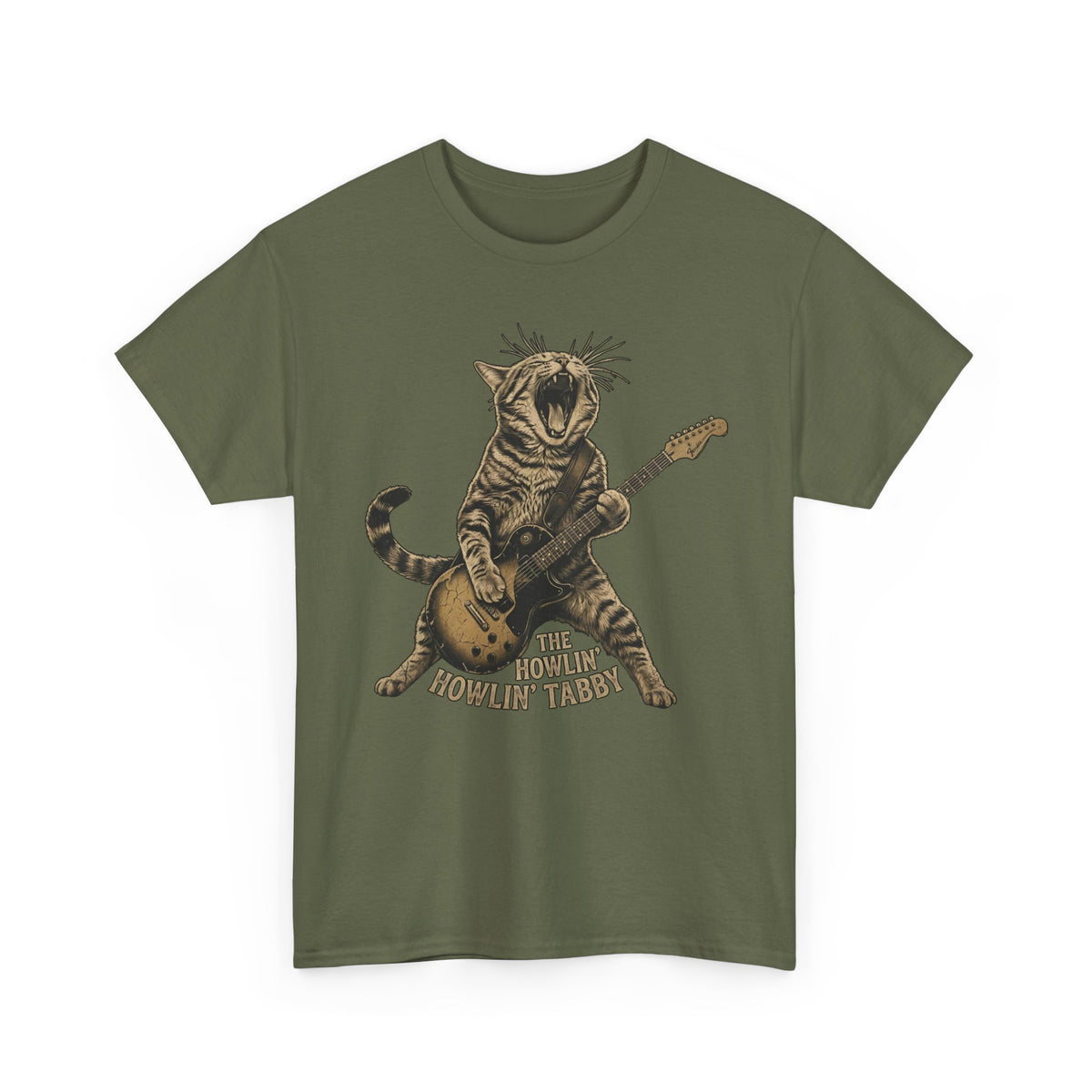 Howlin' Howlin' Tabby T-Shirt — Retro Cat Graphic Tee