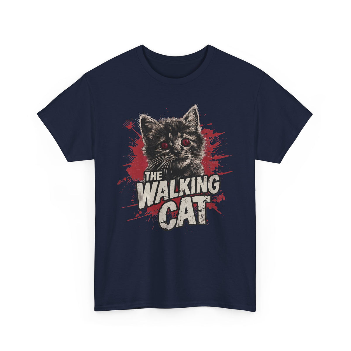 The Walking Cat T-Shirt — Funny Zombie Horror Movie Parody Tee