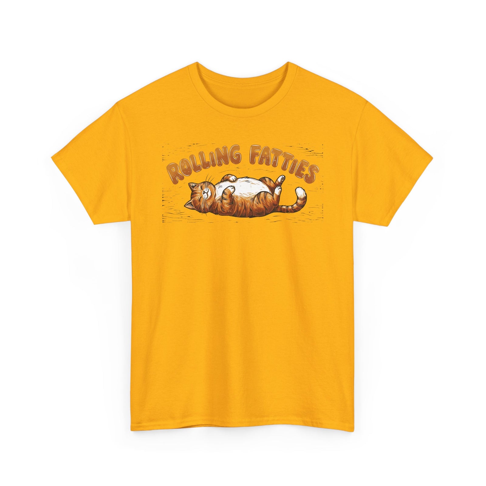 Rolling Fatties Cat T-Shirt — Cute Cartoon Cat Graphic Tee