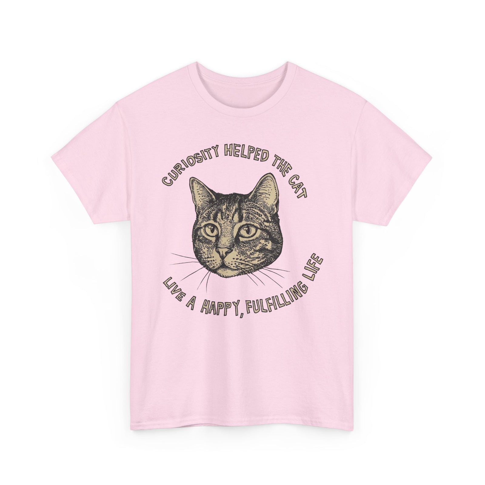 Curiosity Helped The Cat T-Shirt — Funny Cat Lover Tee