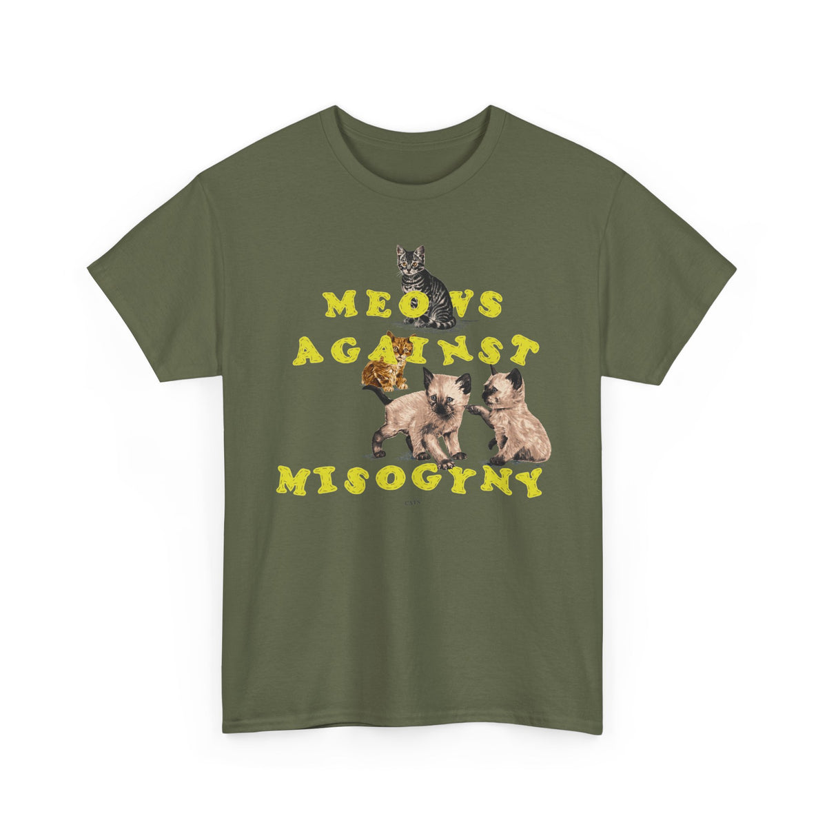 Meows Against Misogyny T-Shirt — Feminist Cat Graphic Tee