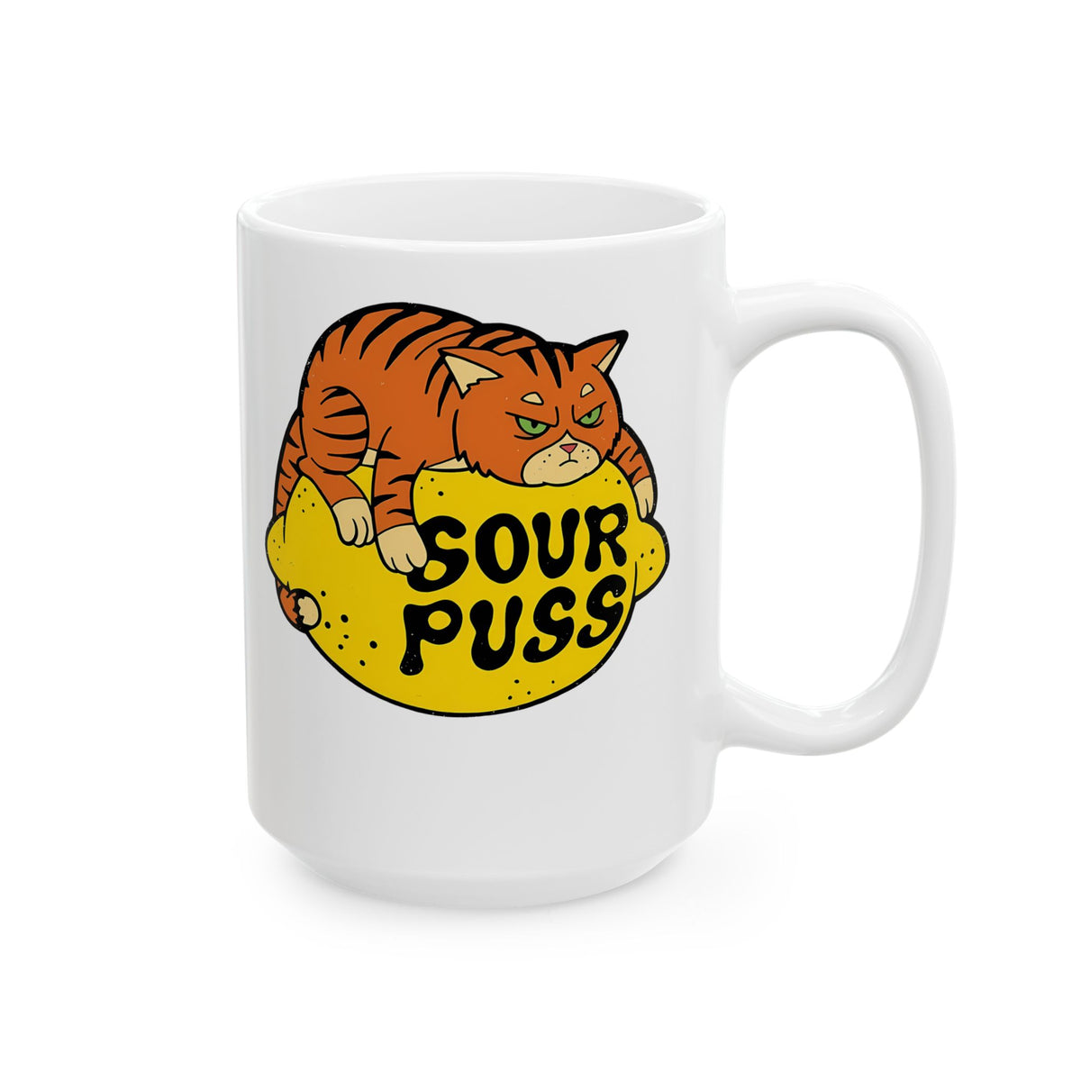 Sour Puss Cat Ceramic Mug