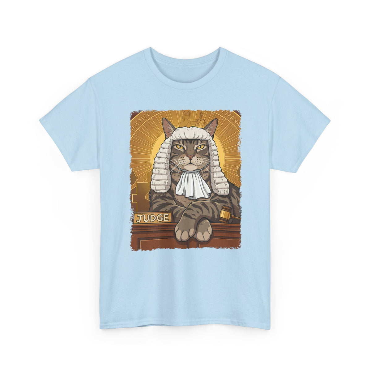 Cat Judge T-Shirt  Funny Cat Lawyer / Judge Graphic Tee