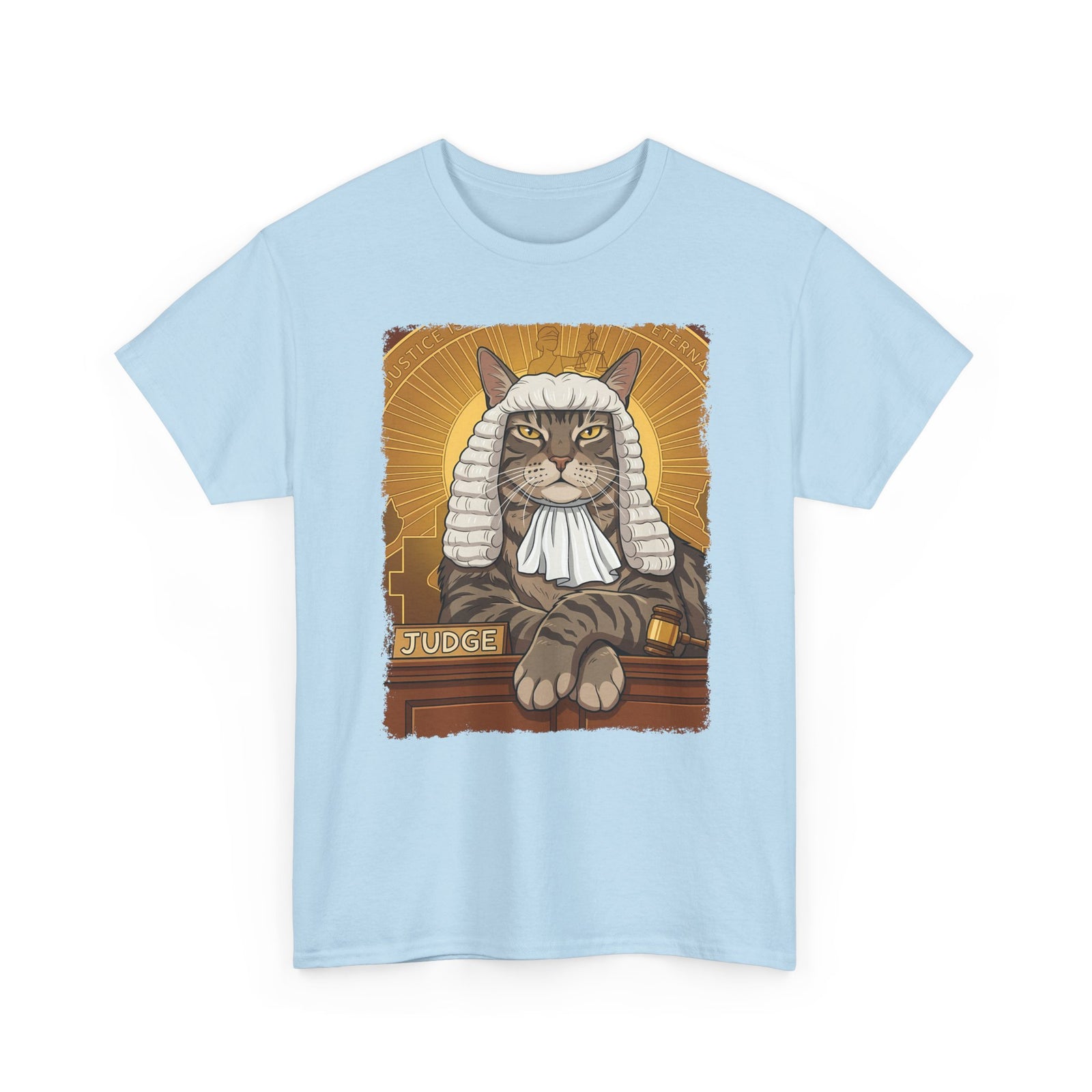Cat Judge T-Shirt  Funny Cat Lawyer / Judge Graphic Tee