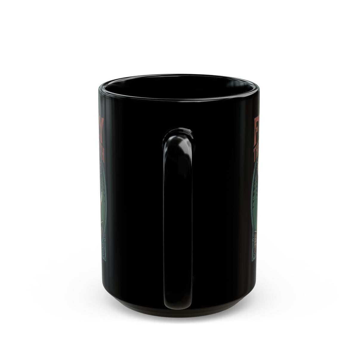 Horror Cat "Furday the Purrteenth" Black Mug