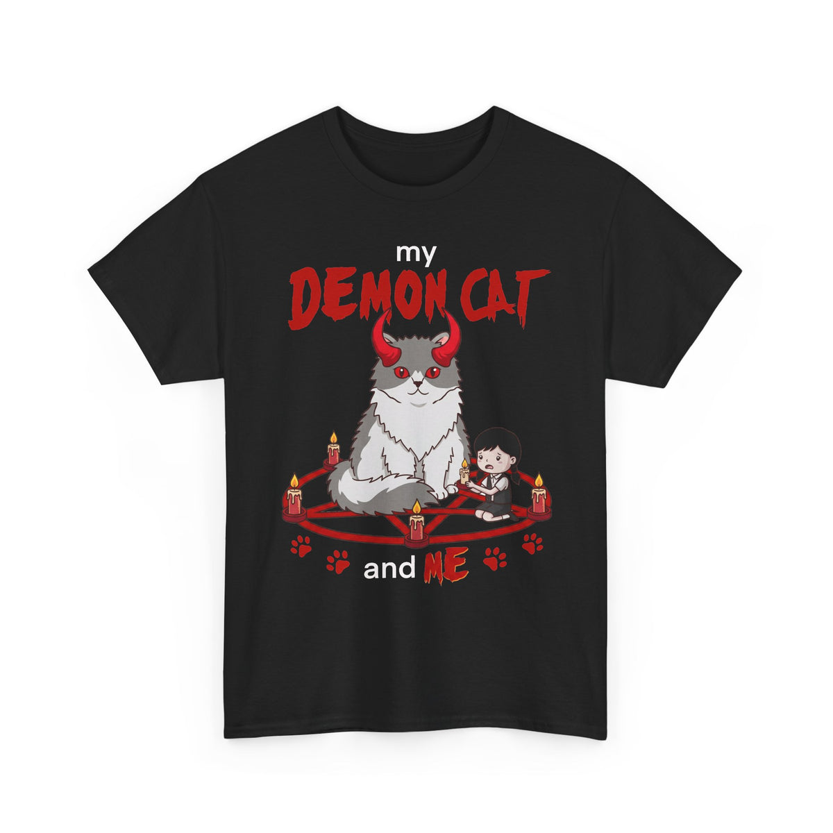 My Demon Cat T-Shirt — Cute Spooky Cat Graphic Tee for Cat Lovers &amp; Halloween