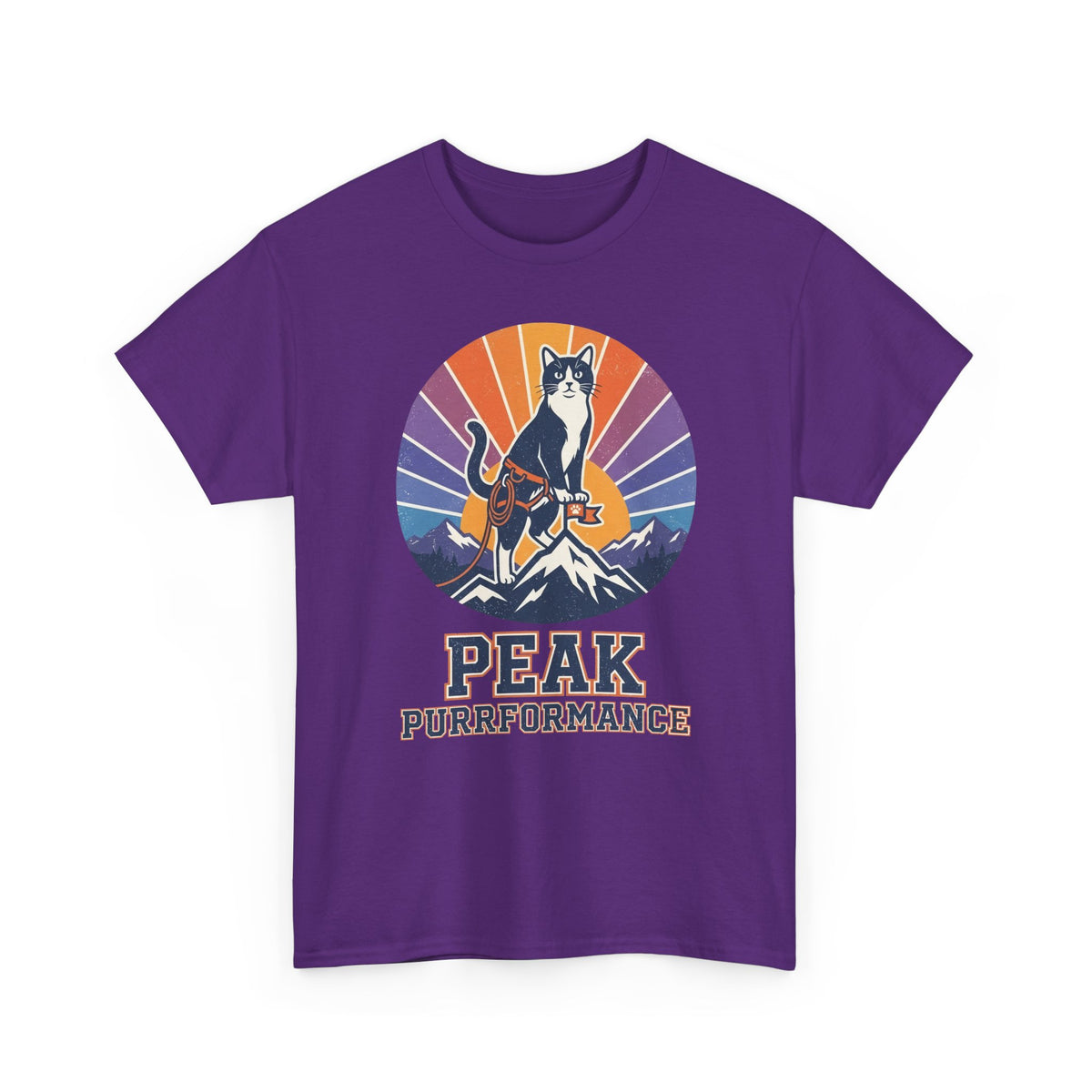 Cat Hiking Tee — "Peak Purformance" Outdoor Adventure Shirt