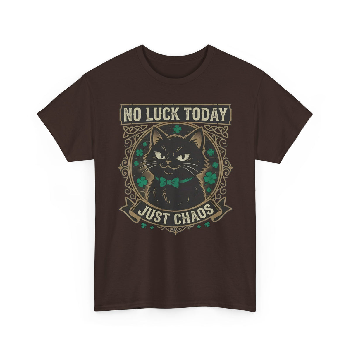 No Luck Today, Just Chaos — Black Cat T-Shirt