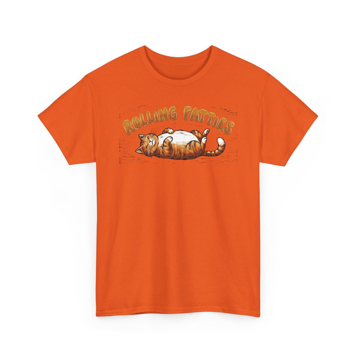 Rolling Fatties Cat T-Shirt — Cute Cartoon Cat Graphic Tee