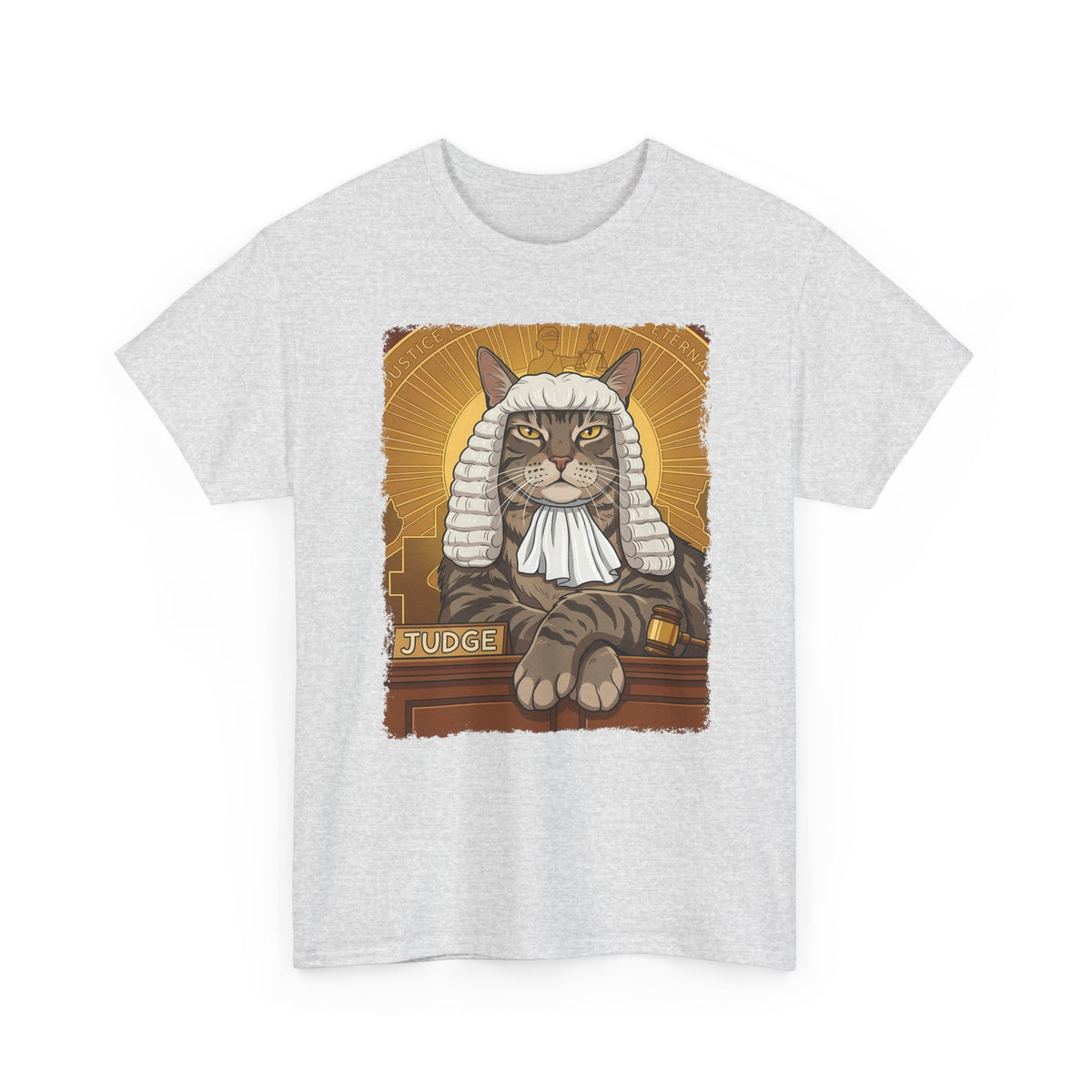 Cat Judge T-Shirt  Funny Cat Lawyer / Judge Graphic Tee