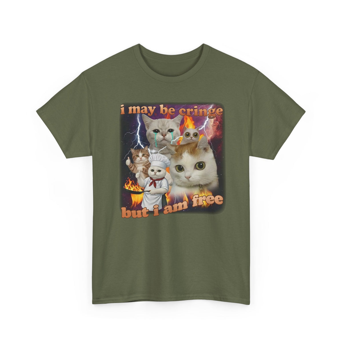 "I May Be Cringe But I Am Free" T-Shirt — Funny Self-Expression Tee