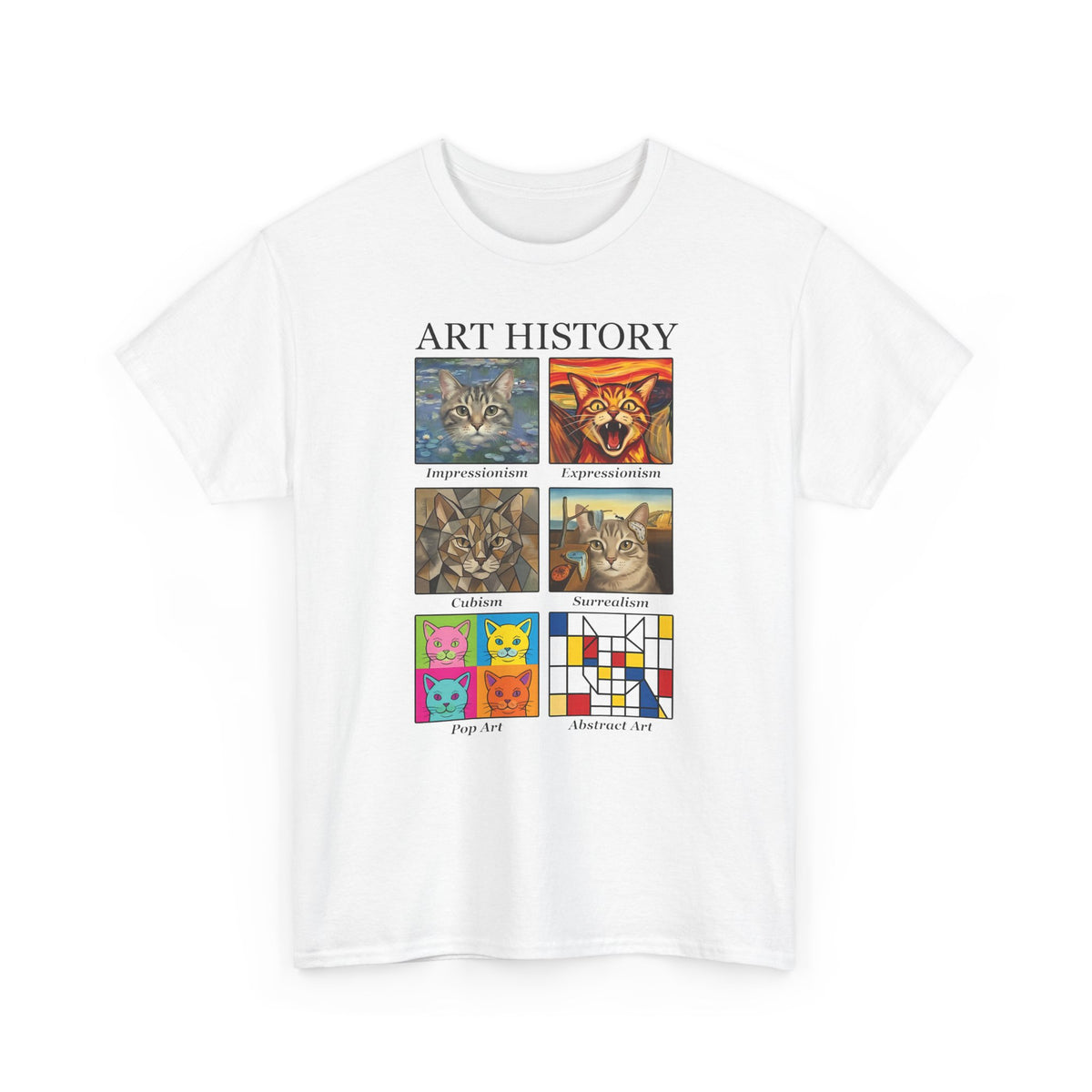 Cats in Masterpieces T-Shirt — Artistic Cat Painting Tee
