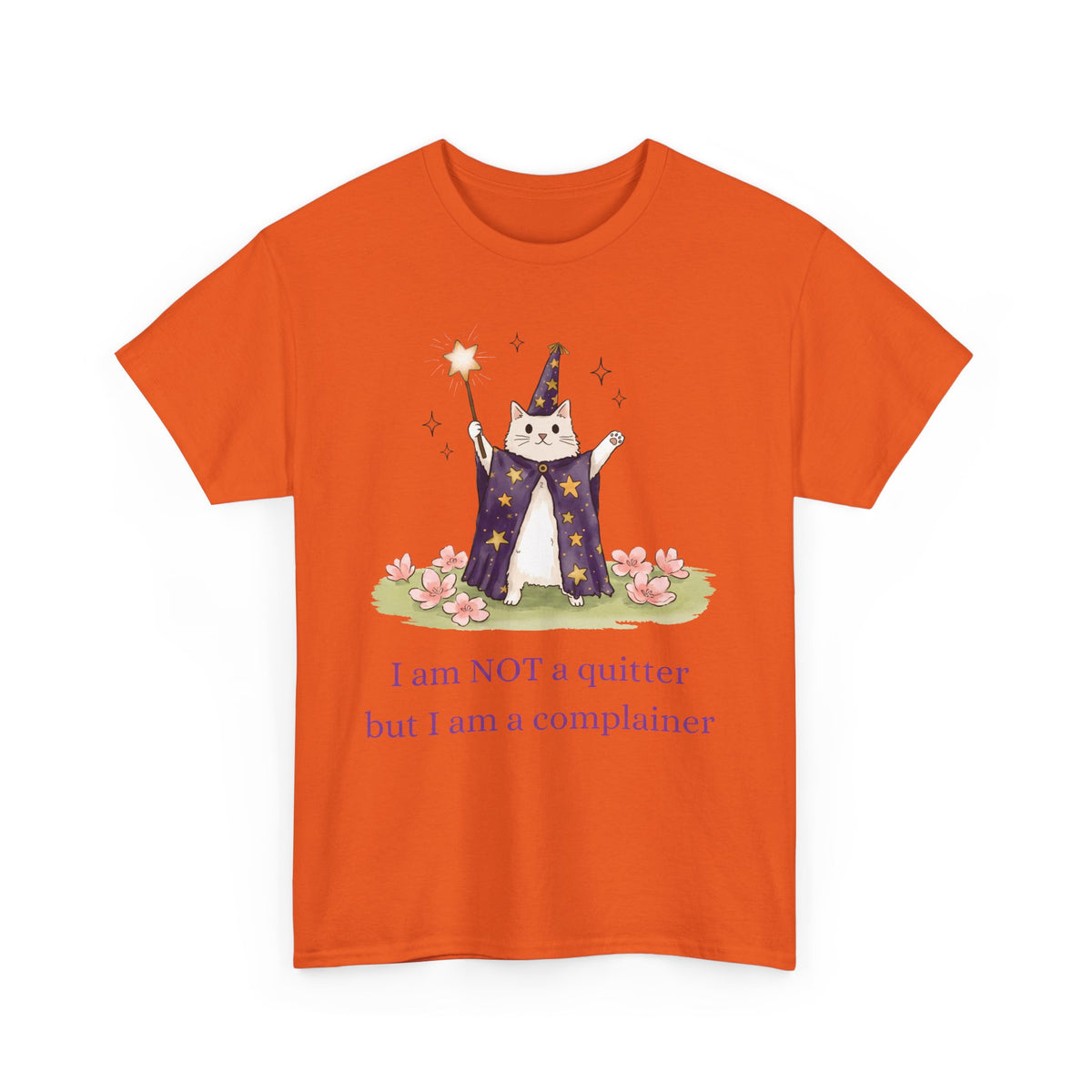 Funny Wizard Cat T-Shirt — Whimsical Magical Feline Complainer Apparel