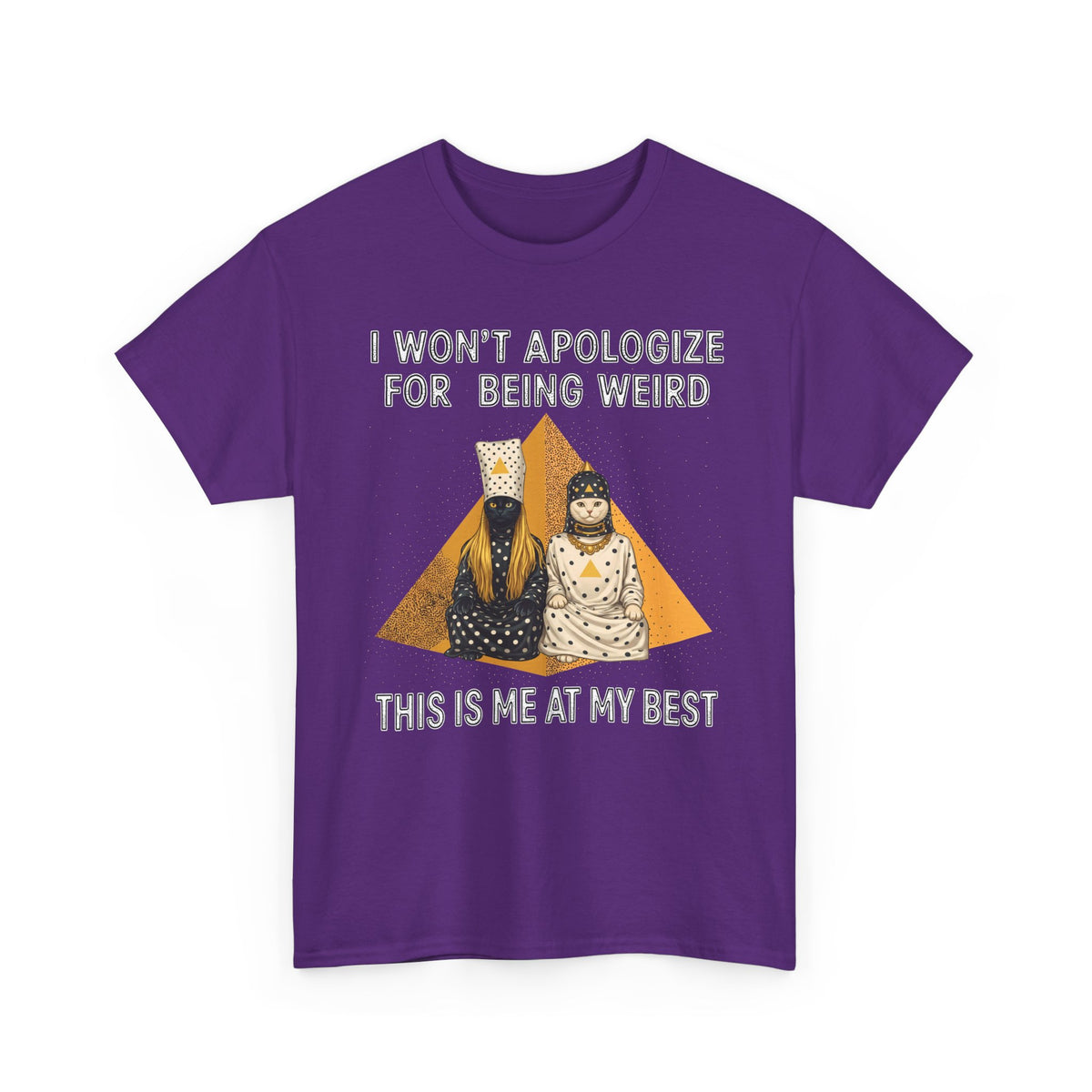 I Won't Apologize For Being Weird T-Shirt — Surreal Retro Cult Cats Graphic
