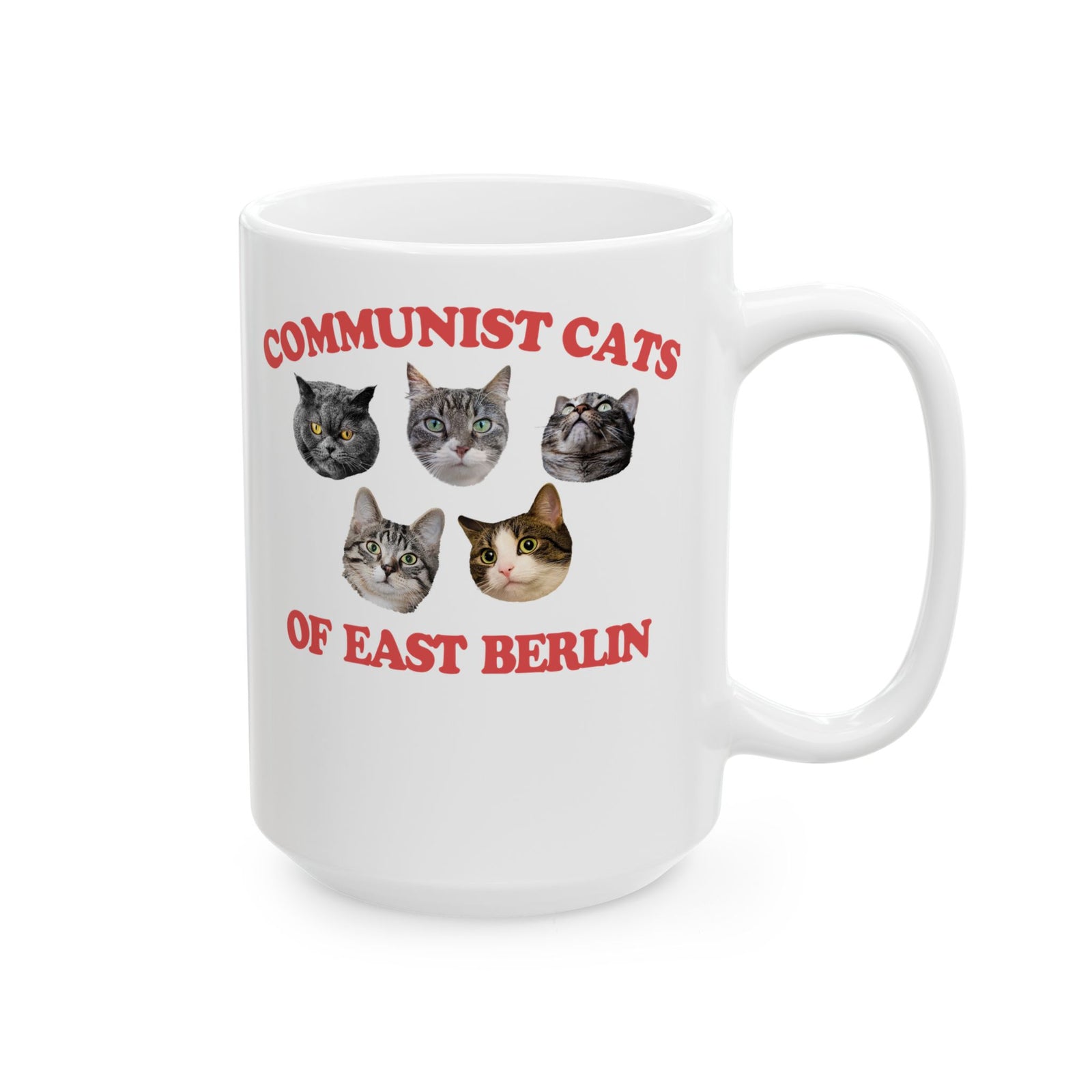 Communist Cats of East Berlin Ceramic Mug — Retro Socialist Cat Mug