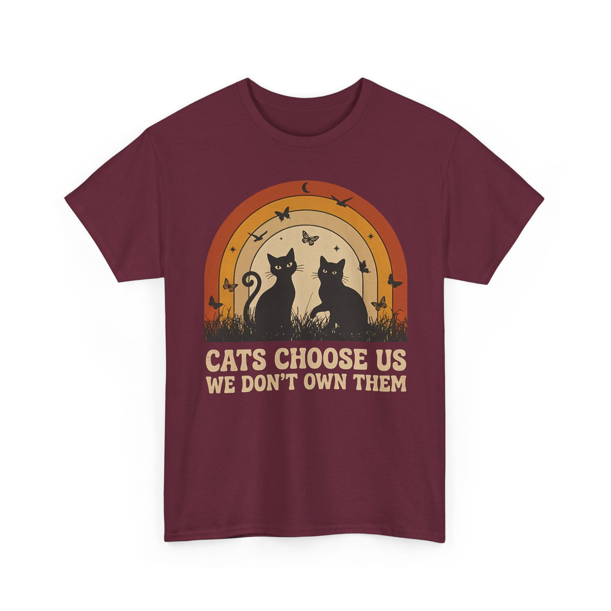 Cats Choose Us Tee — "Cats Choose Us, We Don't Own Them" Cat Lover T‑Shirt