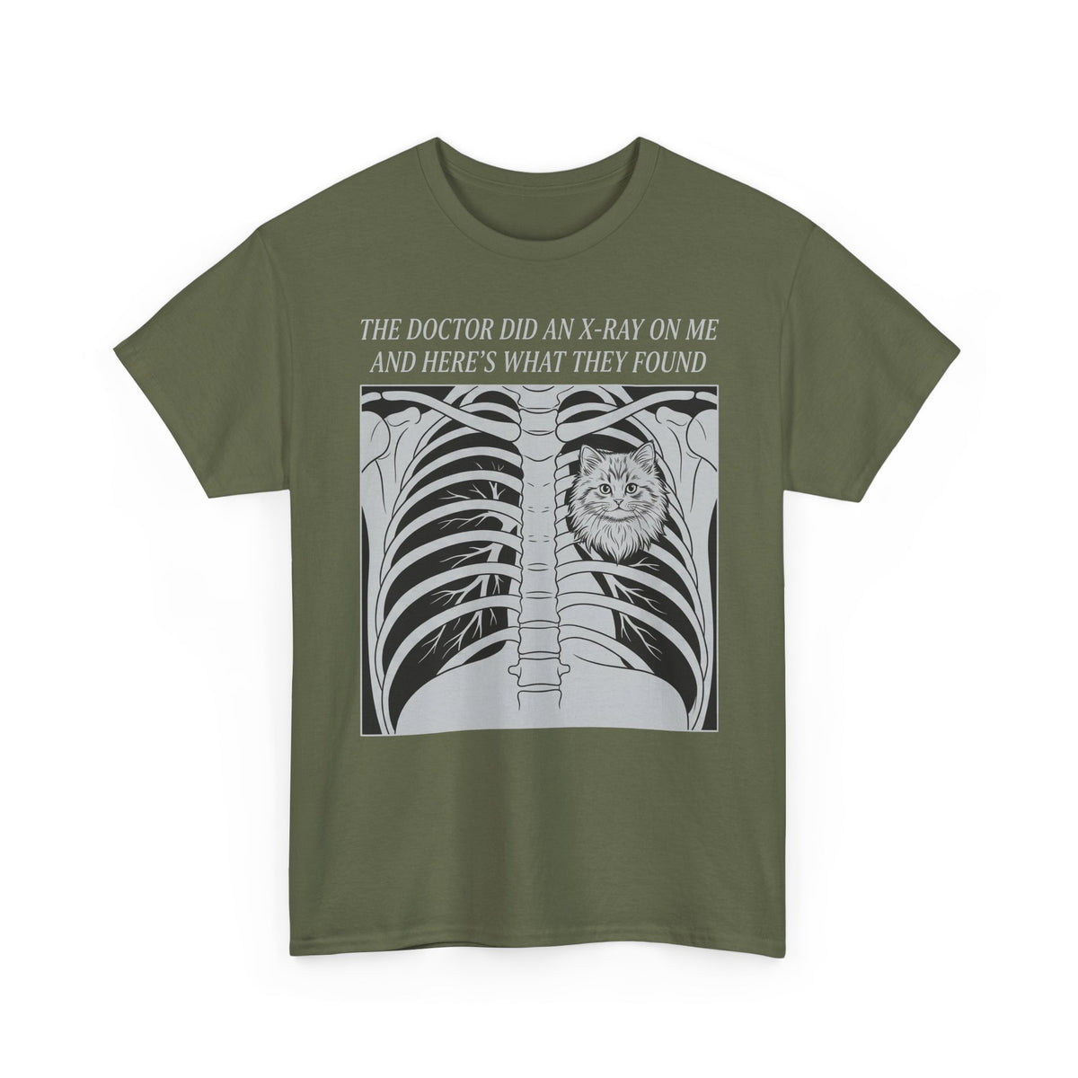 Cat X-Ray Graphic Tee — "The Doctor Did an X-Ray on Me and Here’s What They Found"