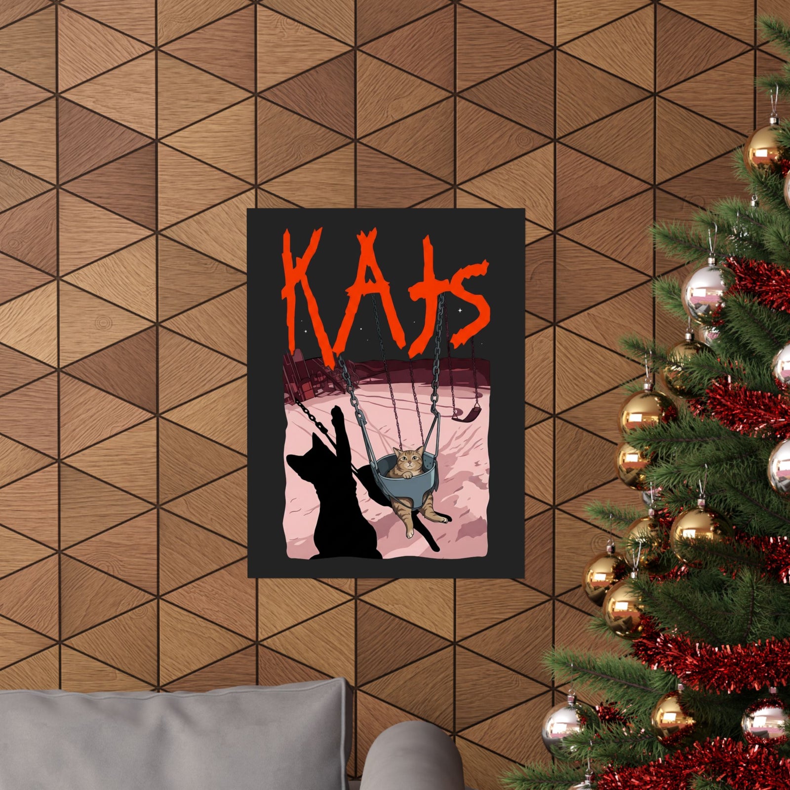 Rock Cat Band Poster — Funny 'Kats' Album Parody Poster