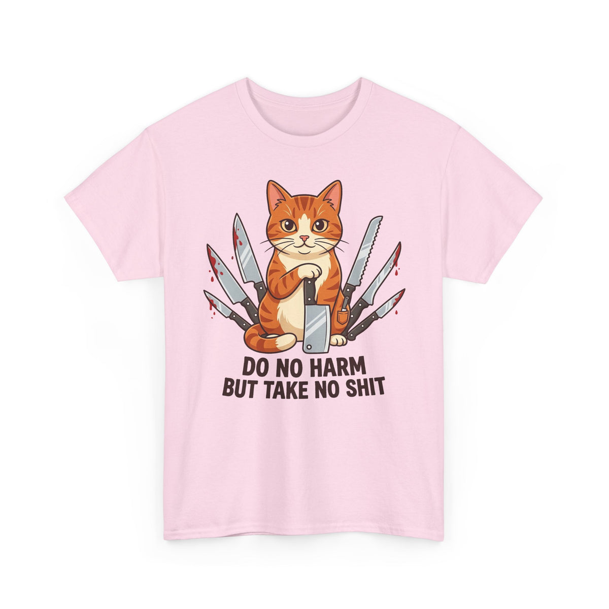 Do No Harm But Take No Shit Cat Knife Design