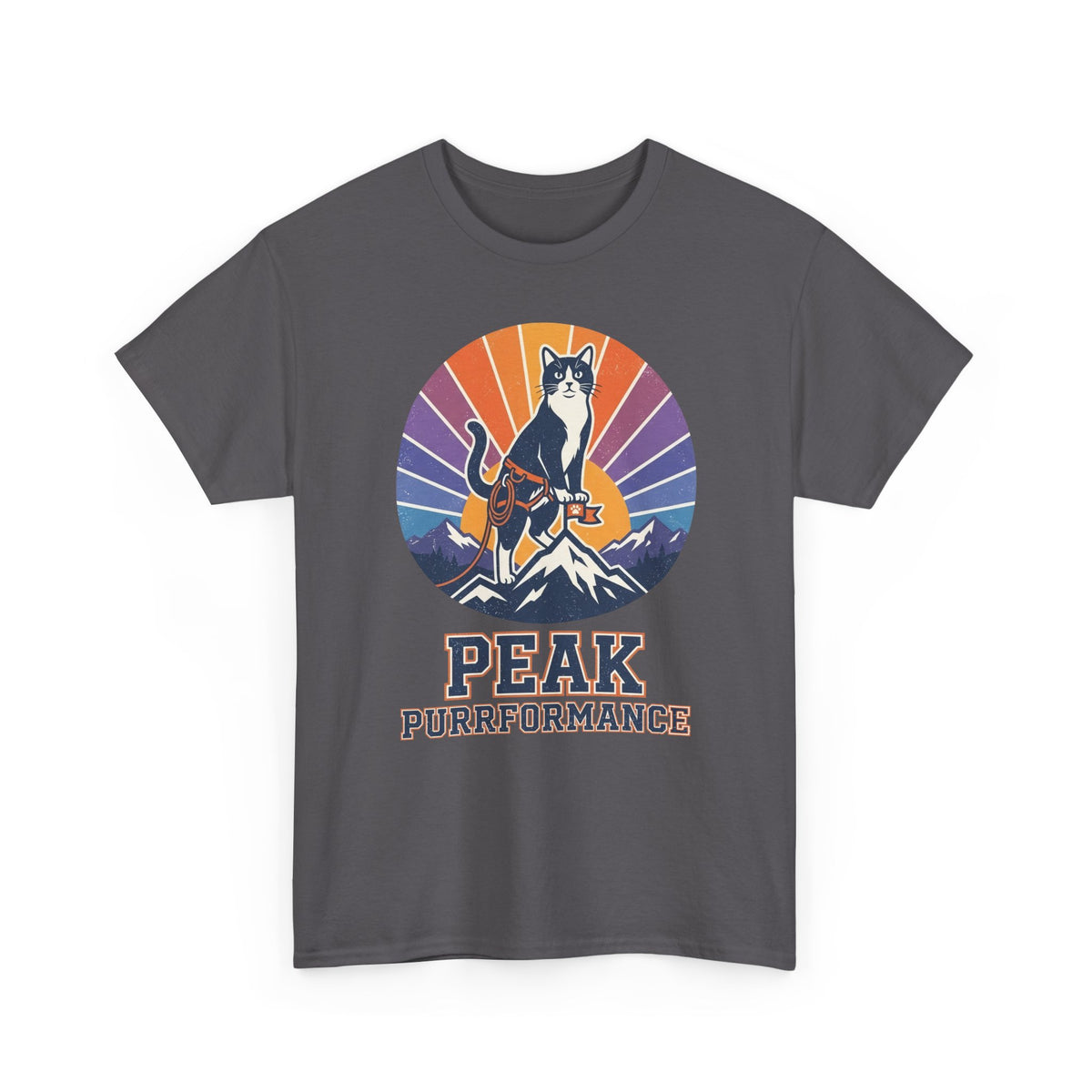 Cat Hiking Tee — "Peak Purformance" Outdoor Adventure Shirt