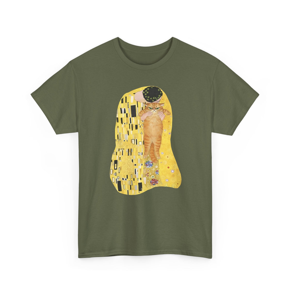 Cat & The Kiss T-Shirt — Romantic Cat Illustration Tee