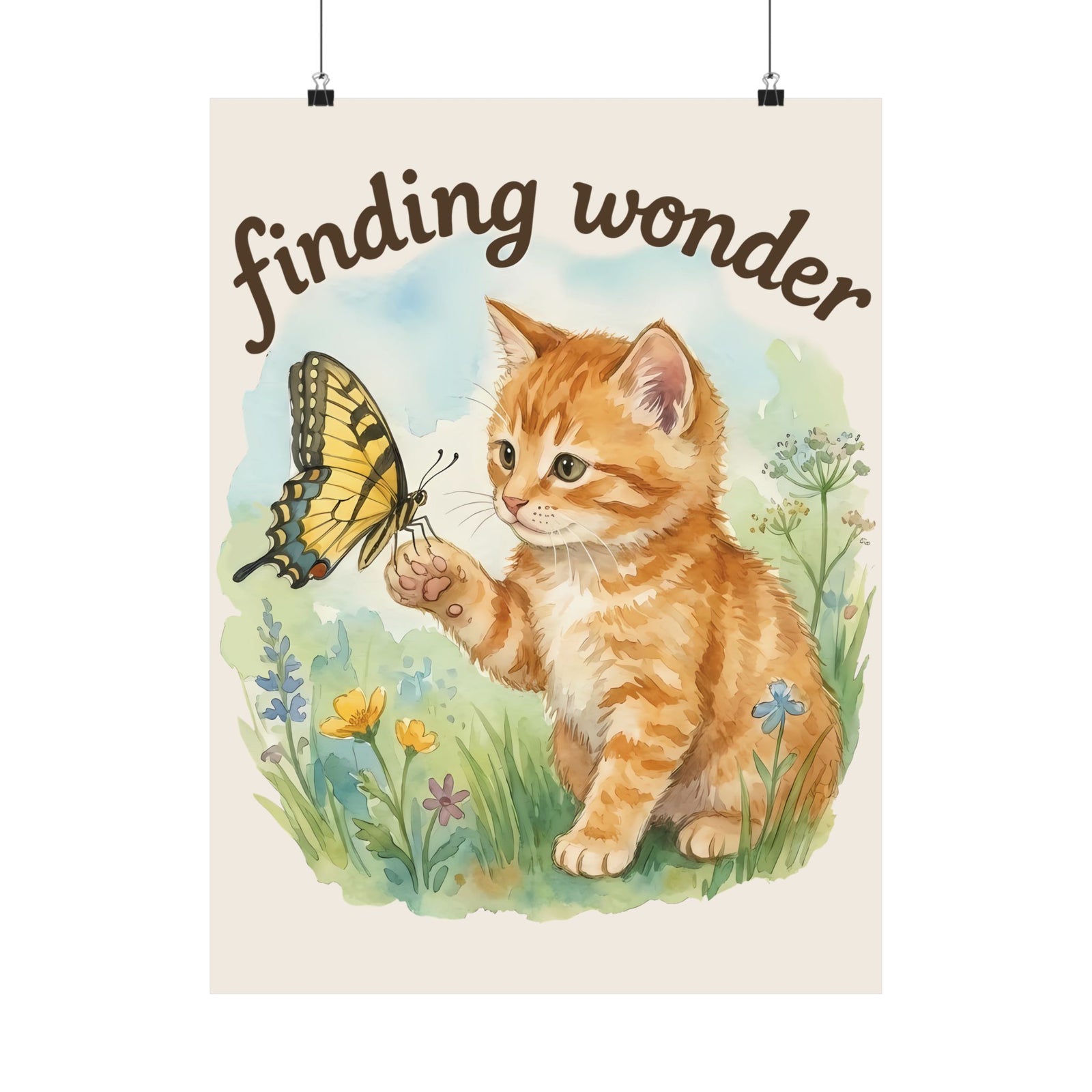 Finding Wonder Cat Poster