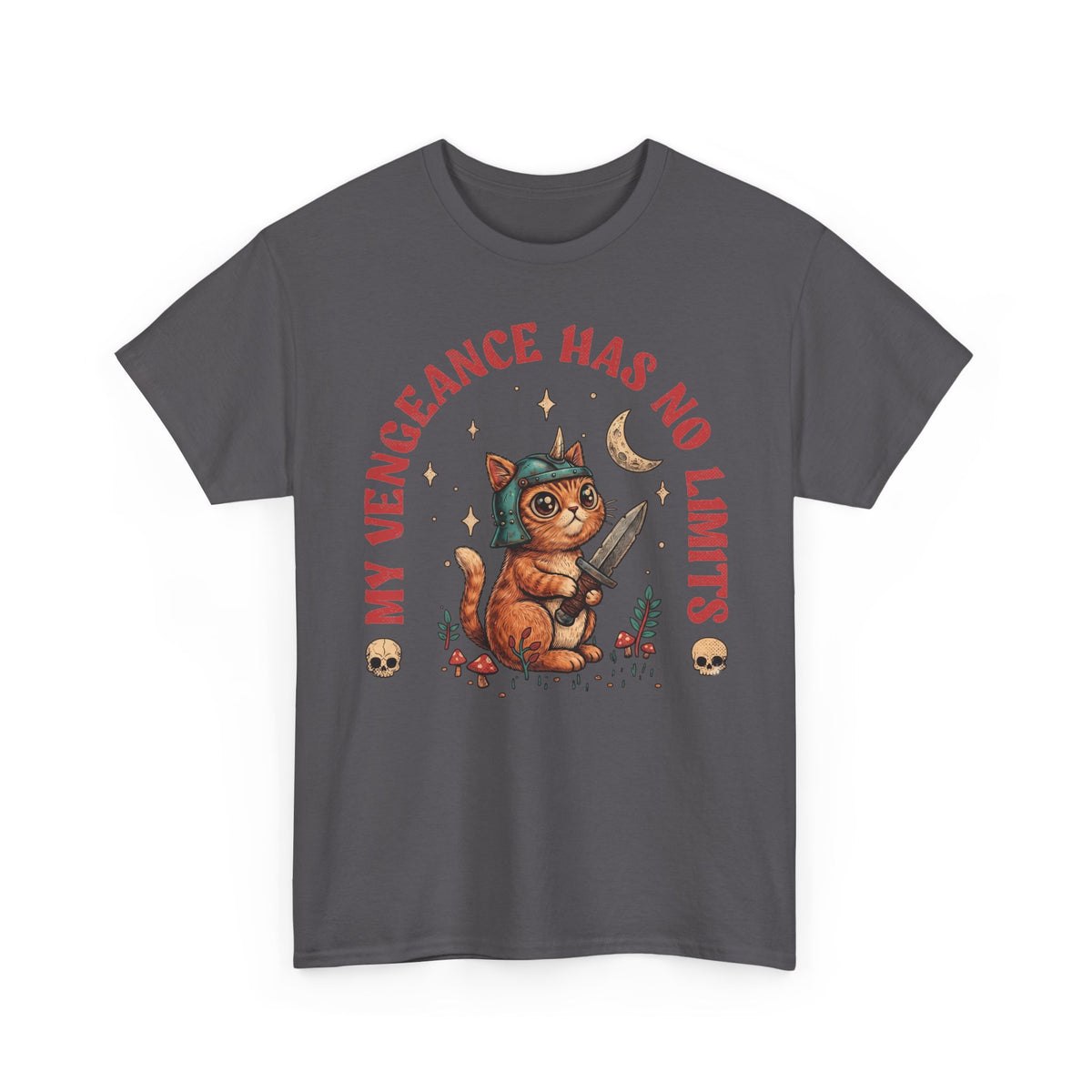 My Vengeance Has No Limits Kitten Shirt — Cute Fantasy Warrior Dagger T-Shirt