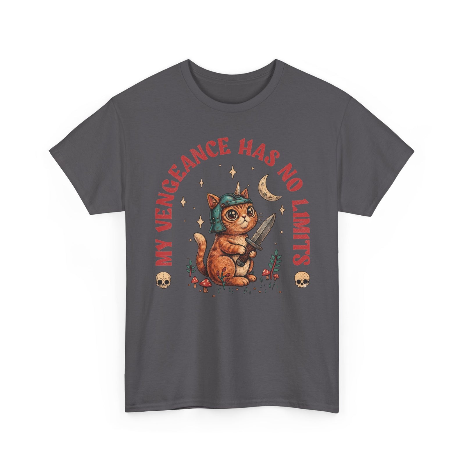 My Vengeance Has No Limits Kitten Shirt — Cute Fantasy Warrior Dagger T-Shirt