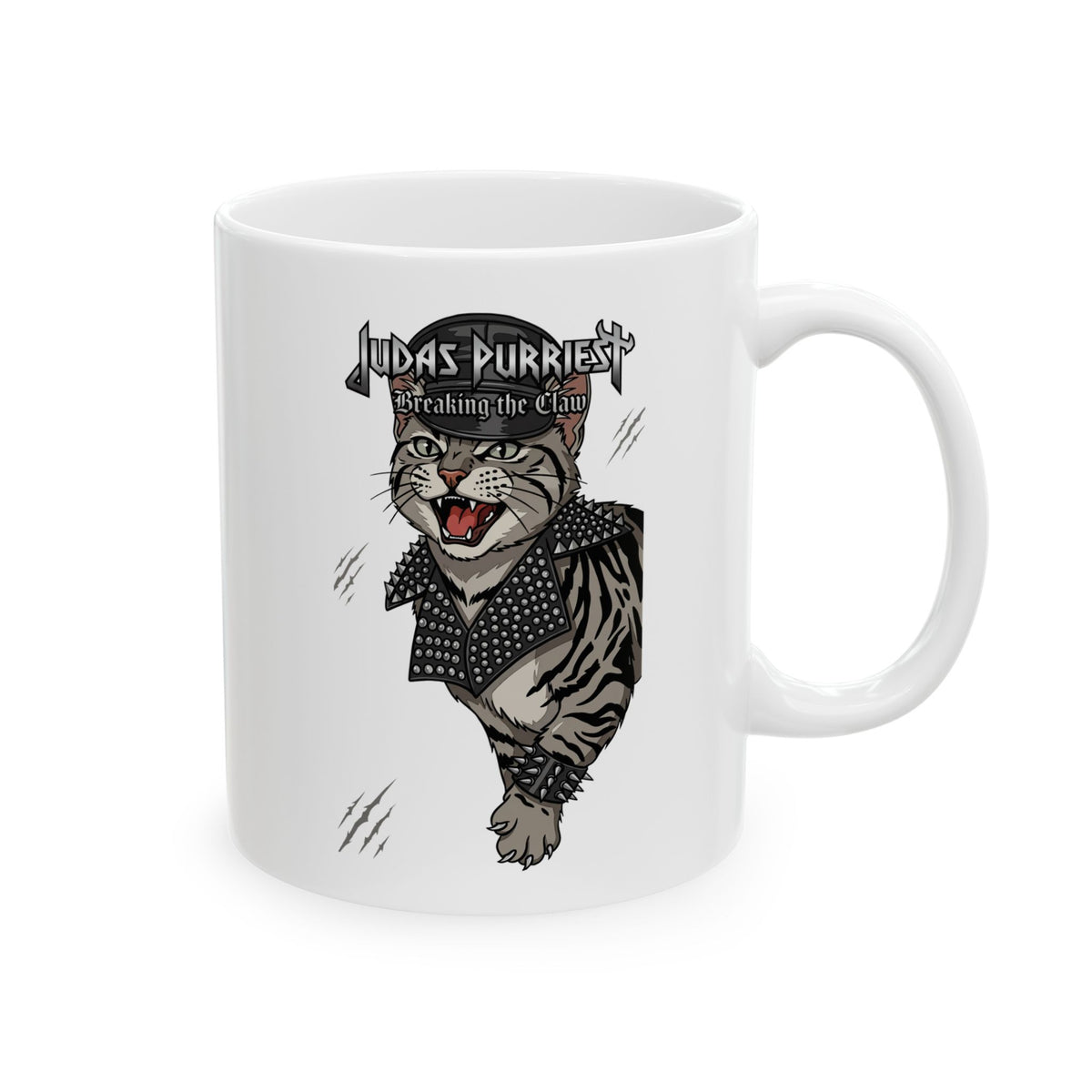 Judas Purriest 'Breaking the Claw' Ceramic Mug