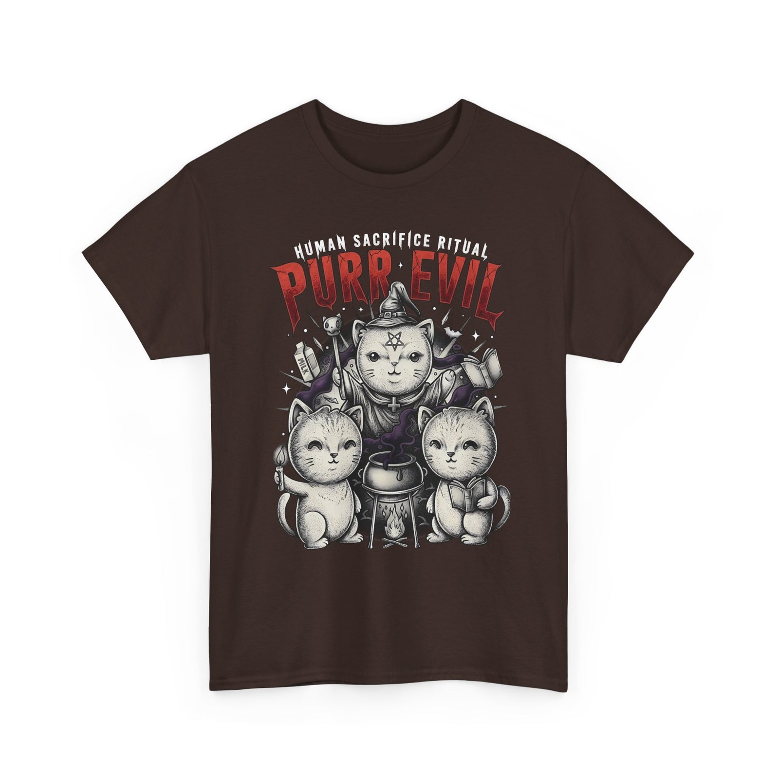 Purr Evil Witch Cats T-Shirt — Spooky Alternative Magic Apparel