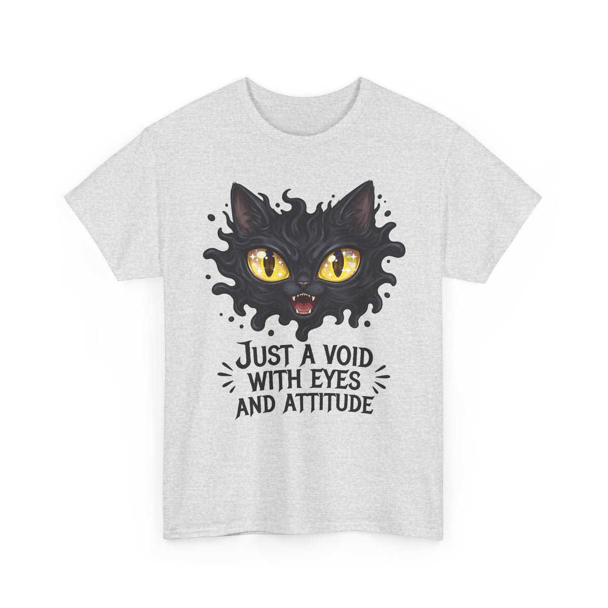 Just A Void With Eyes And Attitude Shirt — Funny Black Cat T-Shirt