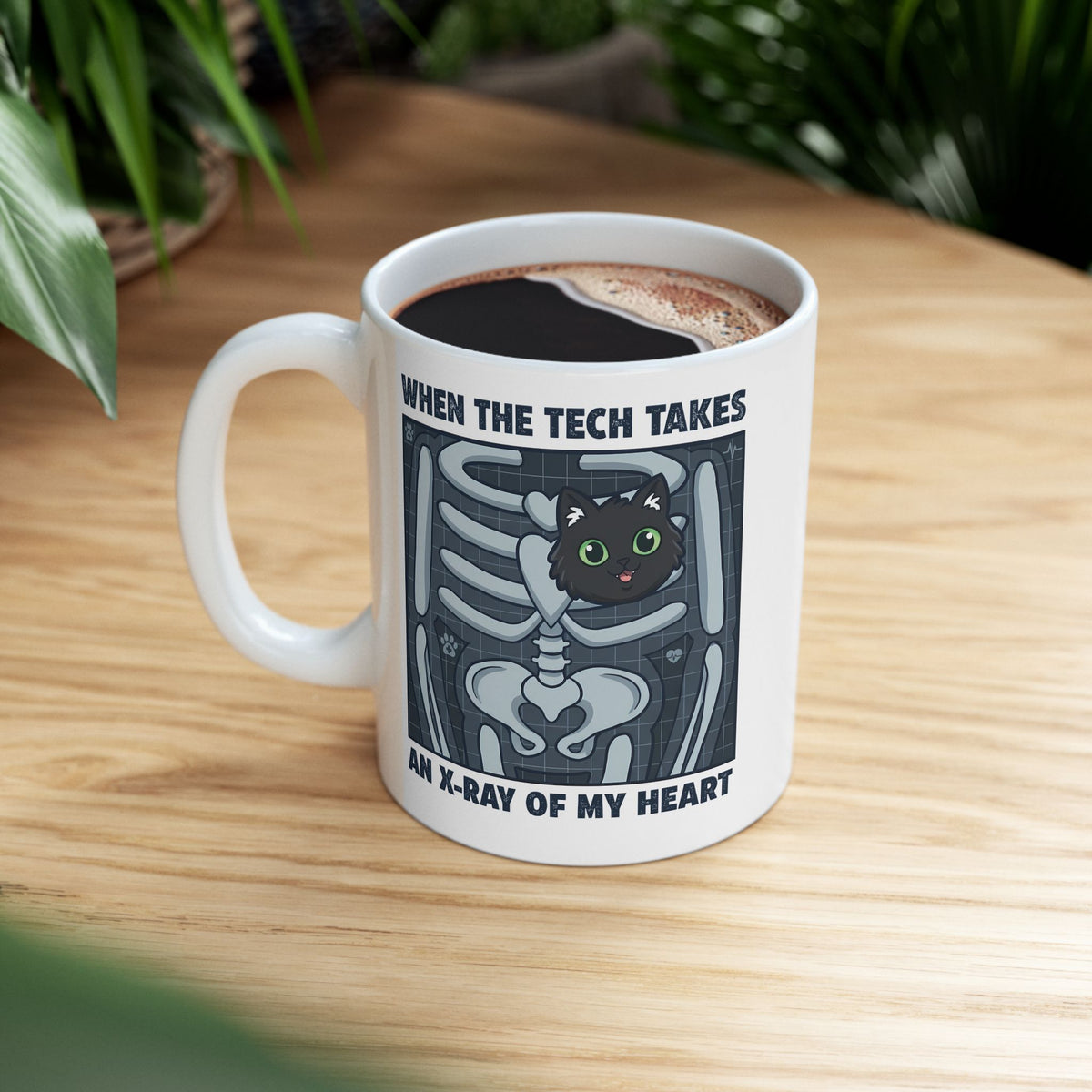 MY HEART IS 100% CAT Ceramic Mug — Cat Lover Mug