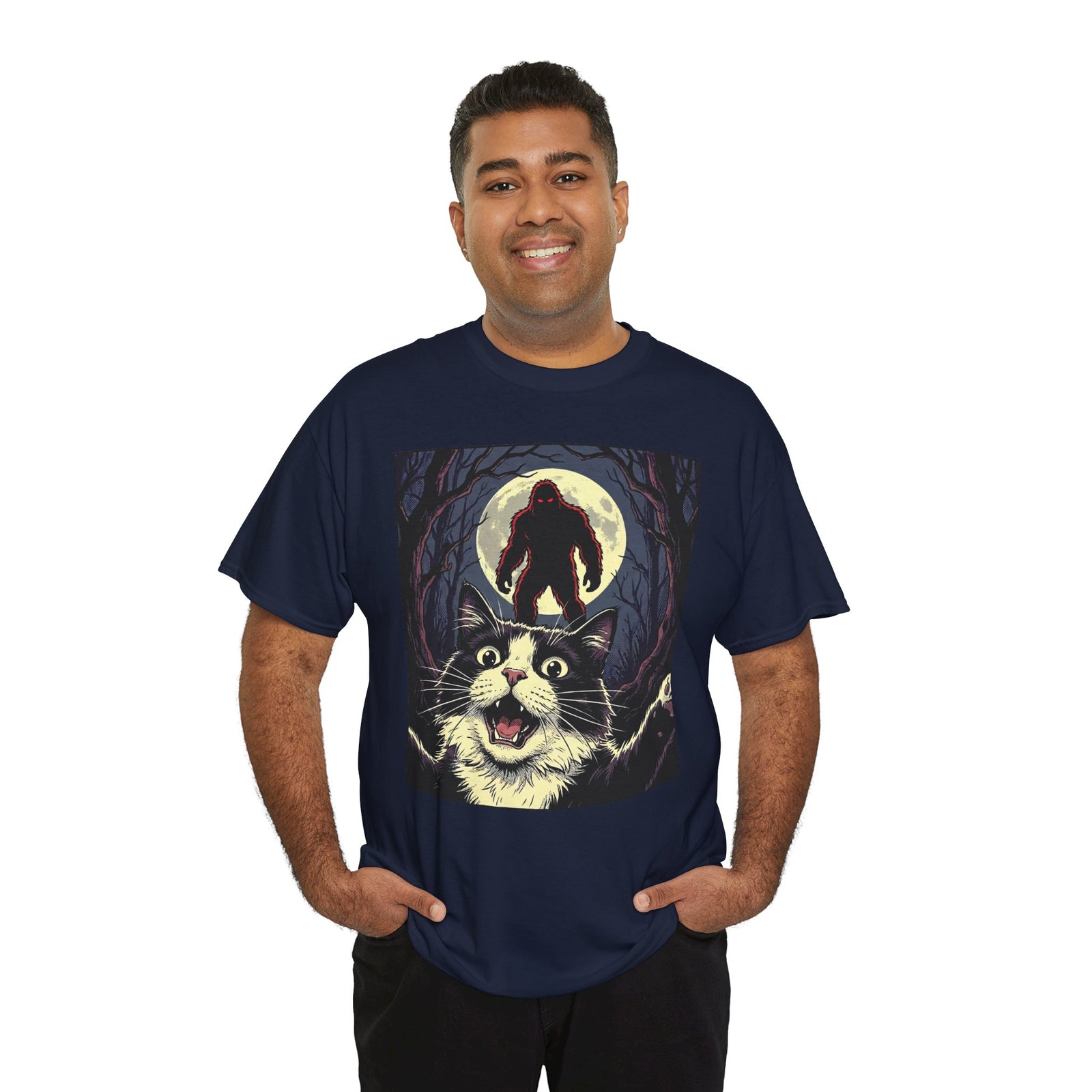 Cat Selfie with Bigfoot T-Shirt