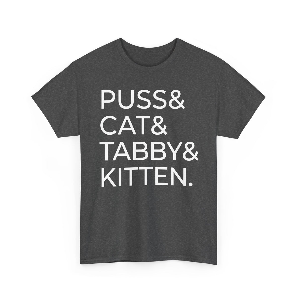 Puss and Kitten Cat Tee — Cute Tabby Cat Graphic T-Shirt